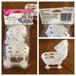 Vintage Baby Carriage Cake Decor Party Favors